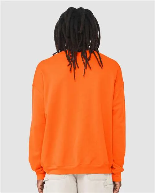 BELLA   CANVAS Sponge Fleece Drop Shoulder Crewneck Sweatshirt 3945 Orange