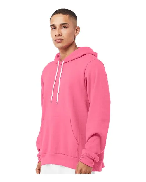 BELLA   CANVAS Sponge Fleece Hoodie 3719 Heather Charity Pink