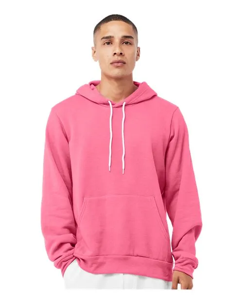 BELLA   CANVAS Sponge Fleece Hoodie 3719 Heather Charity Pink