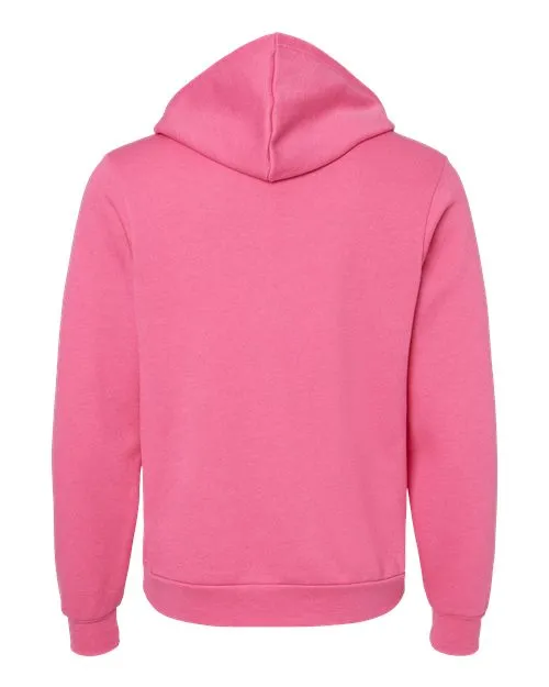 BELLA   CANVAS Sponge Fleece Hoodie 3719 Heather Charity Pink