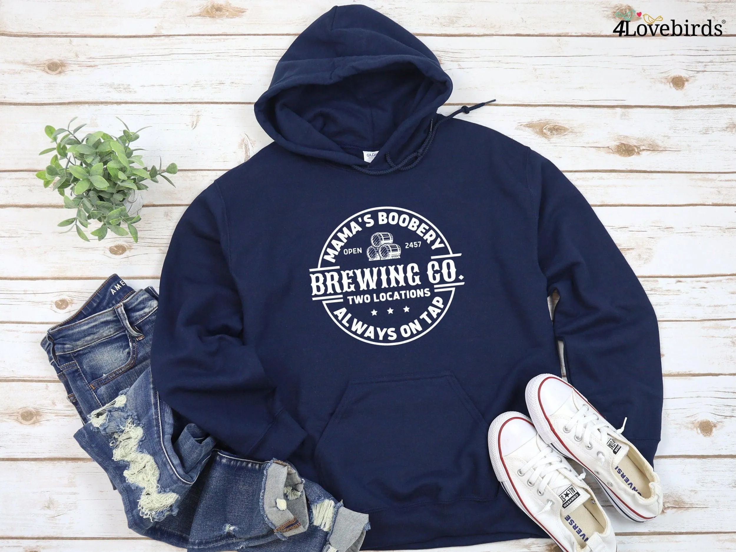 Brewing Co Sweatshirt, Funny Breast Feeding Crewneck Hoodie, Mama's Boobery Long Sleeve Shirt, New Mom Sweatshirt, Mother's Day Sweatshirt