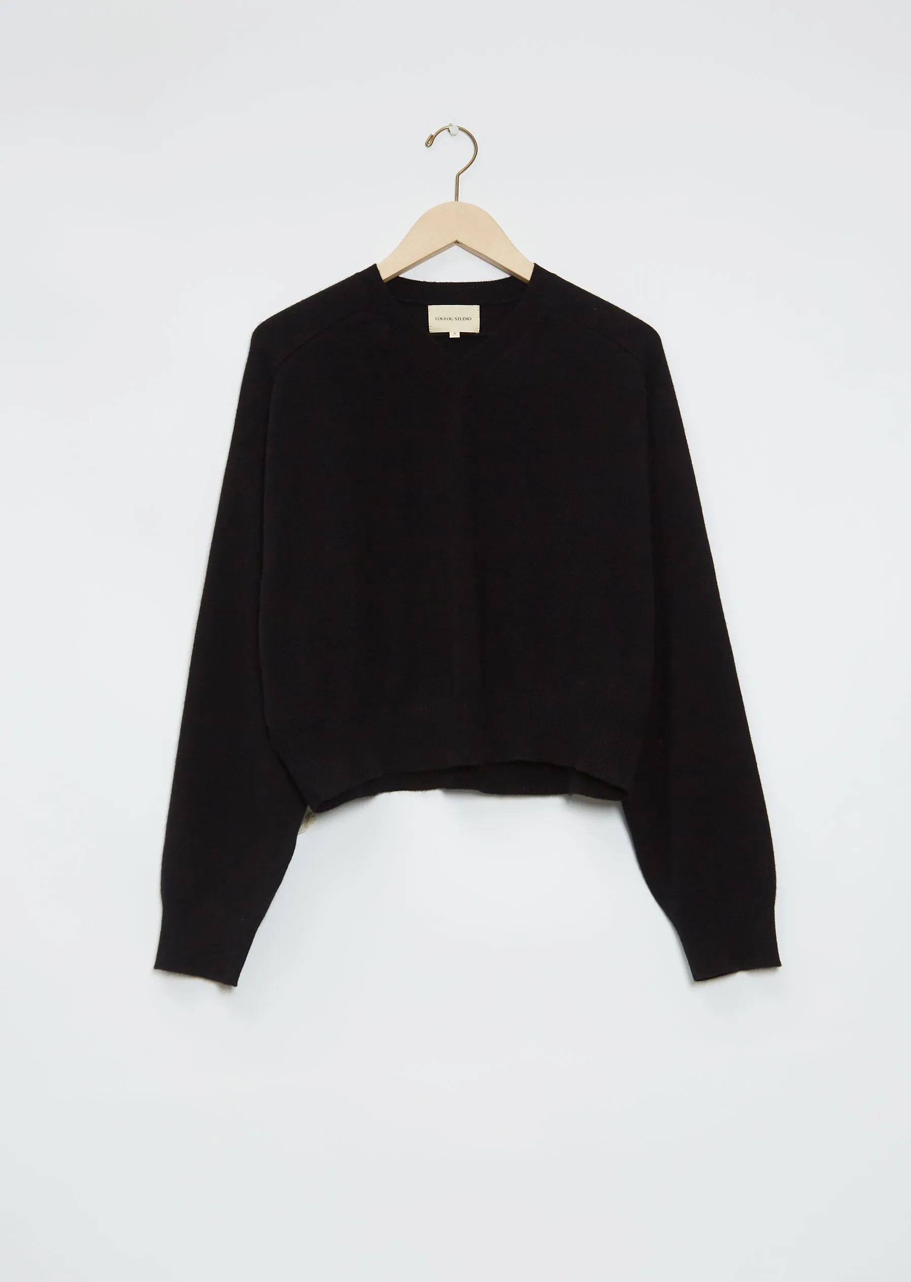 Emsalo V-Neck Cashmere Sweater — Black