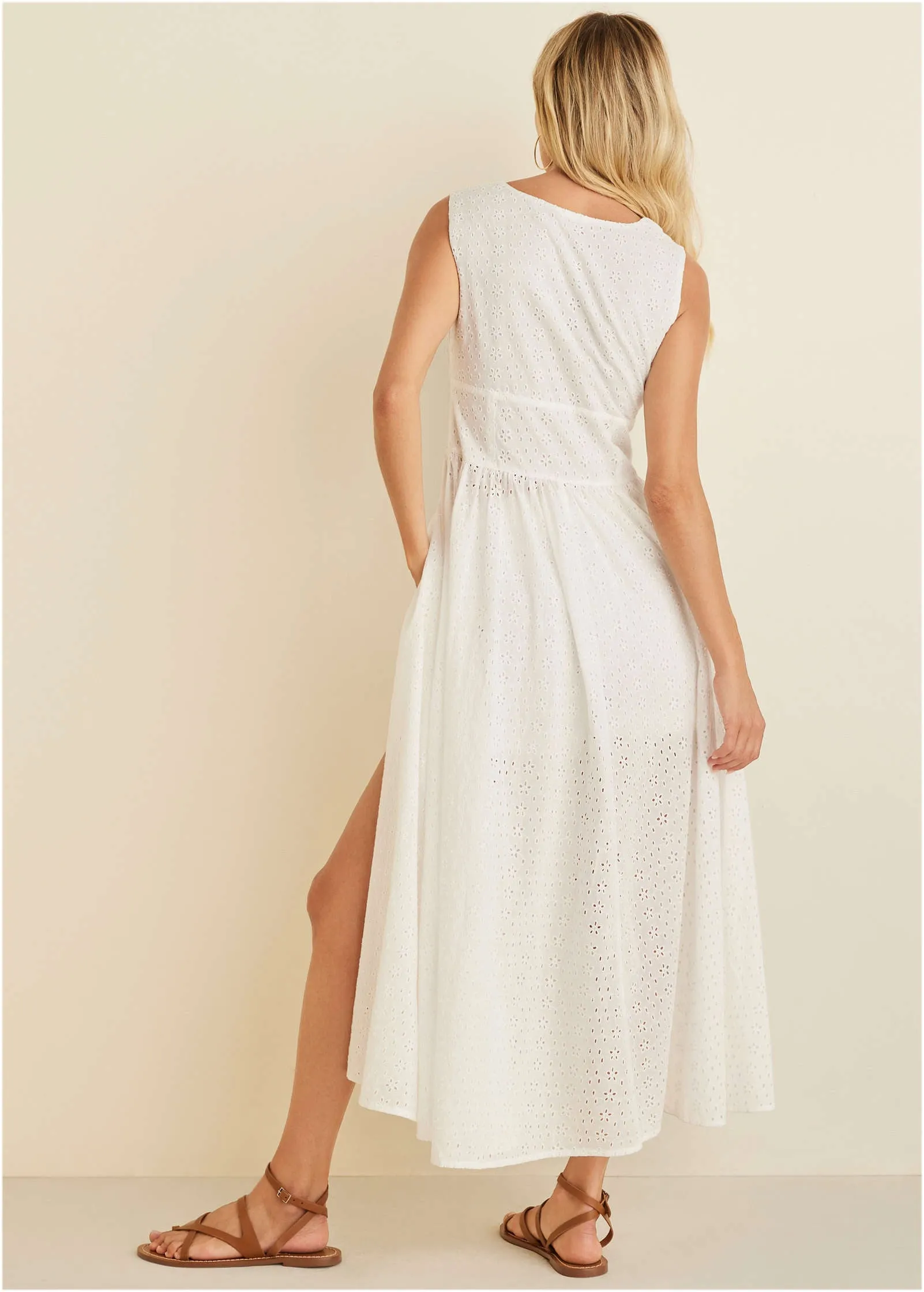 Eyelet Maxi Top - Off White