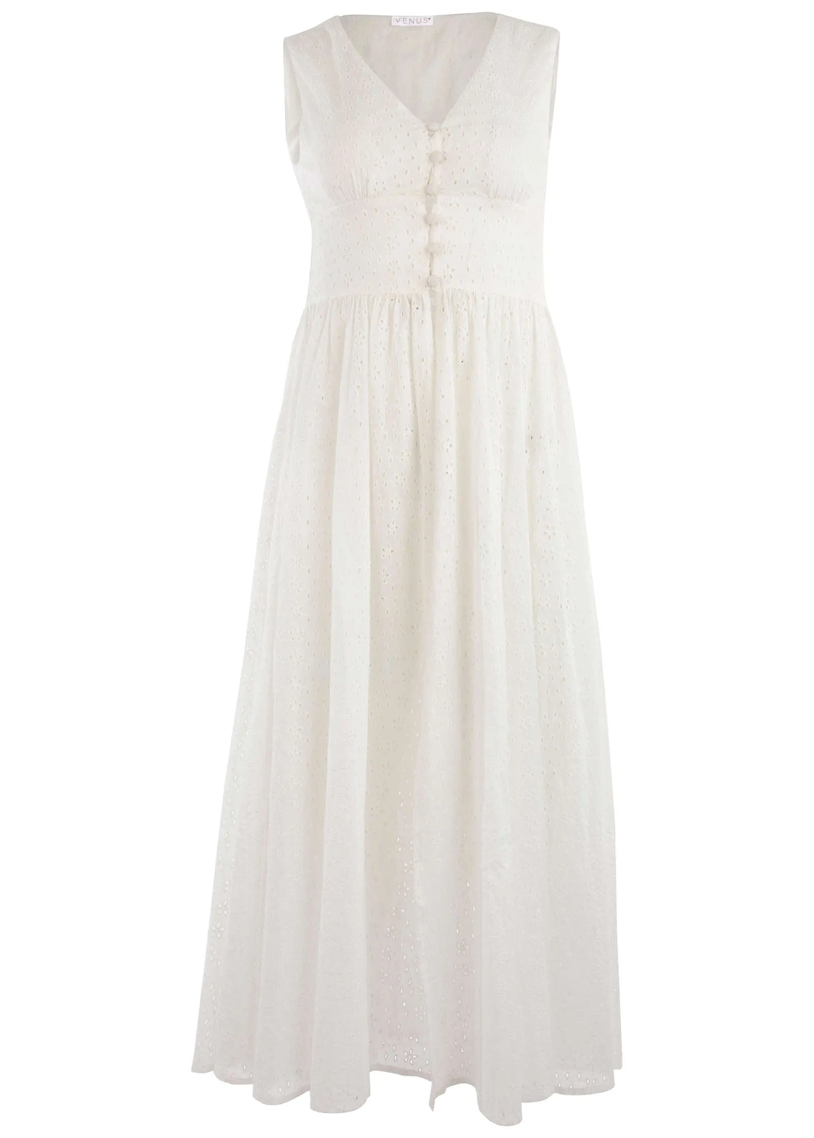 Eyelet Maxi Top - Off White