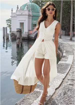 Eyelet Maxi Top - Off White