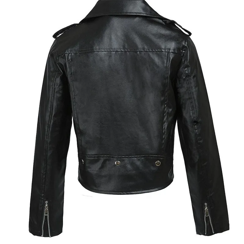 Faux Leather Black Moto Jacket