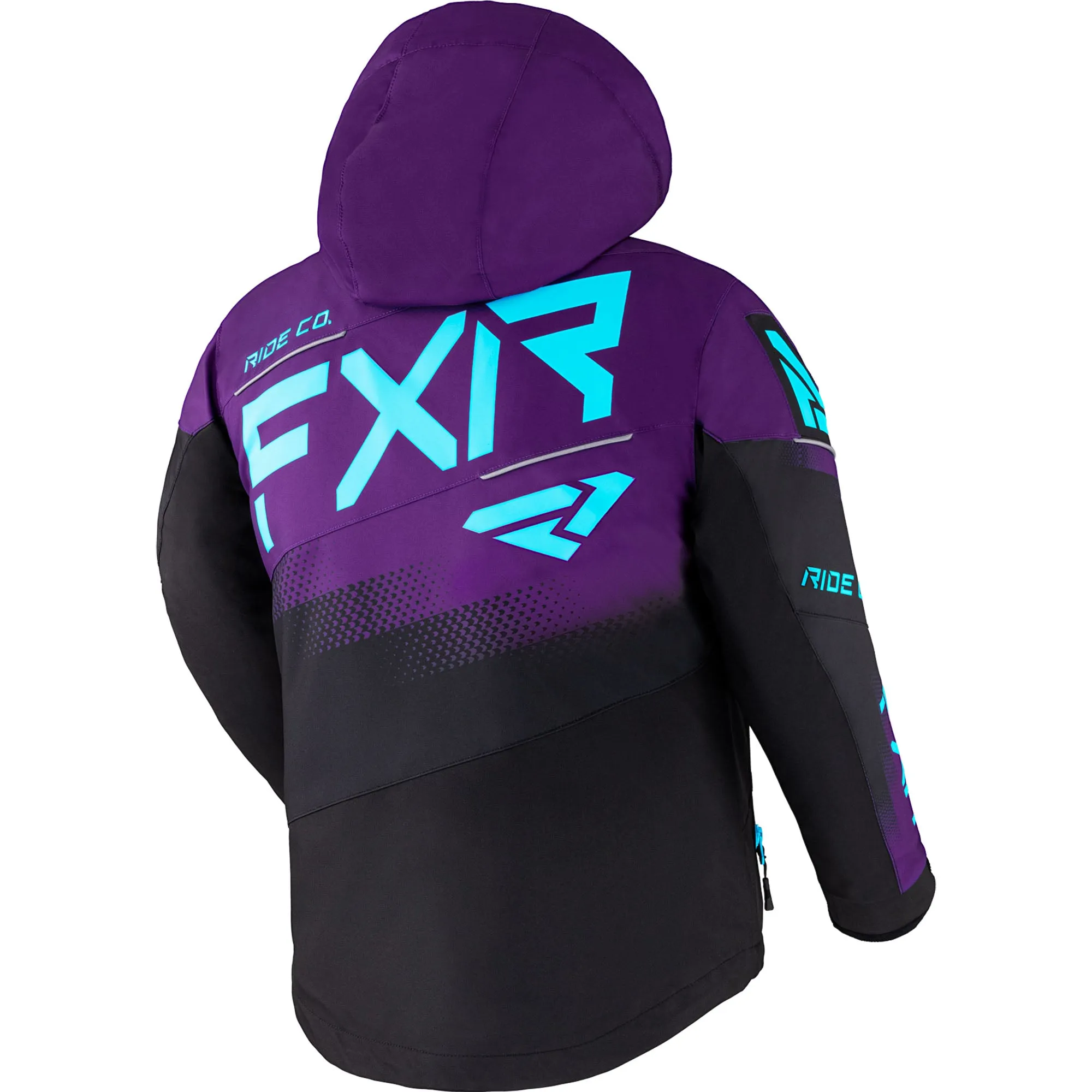 FXR  Child Boost Snowmobile Jacket Thermal Flex Warm Black Purple Sky Blue