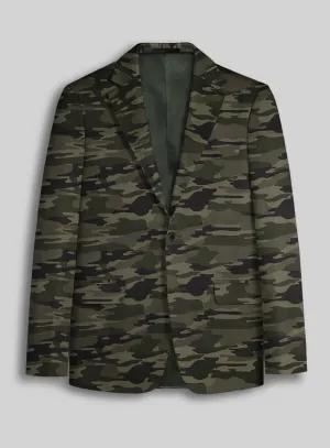 Green Stretch Camo Jacket
