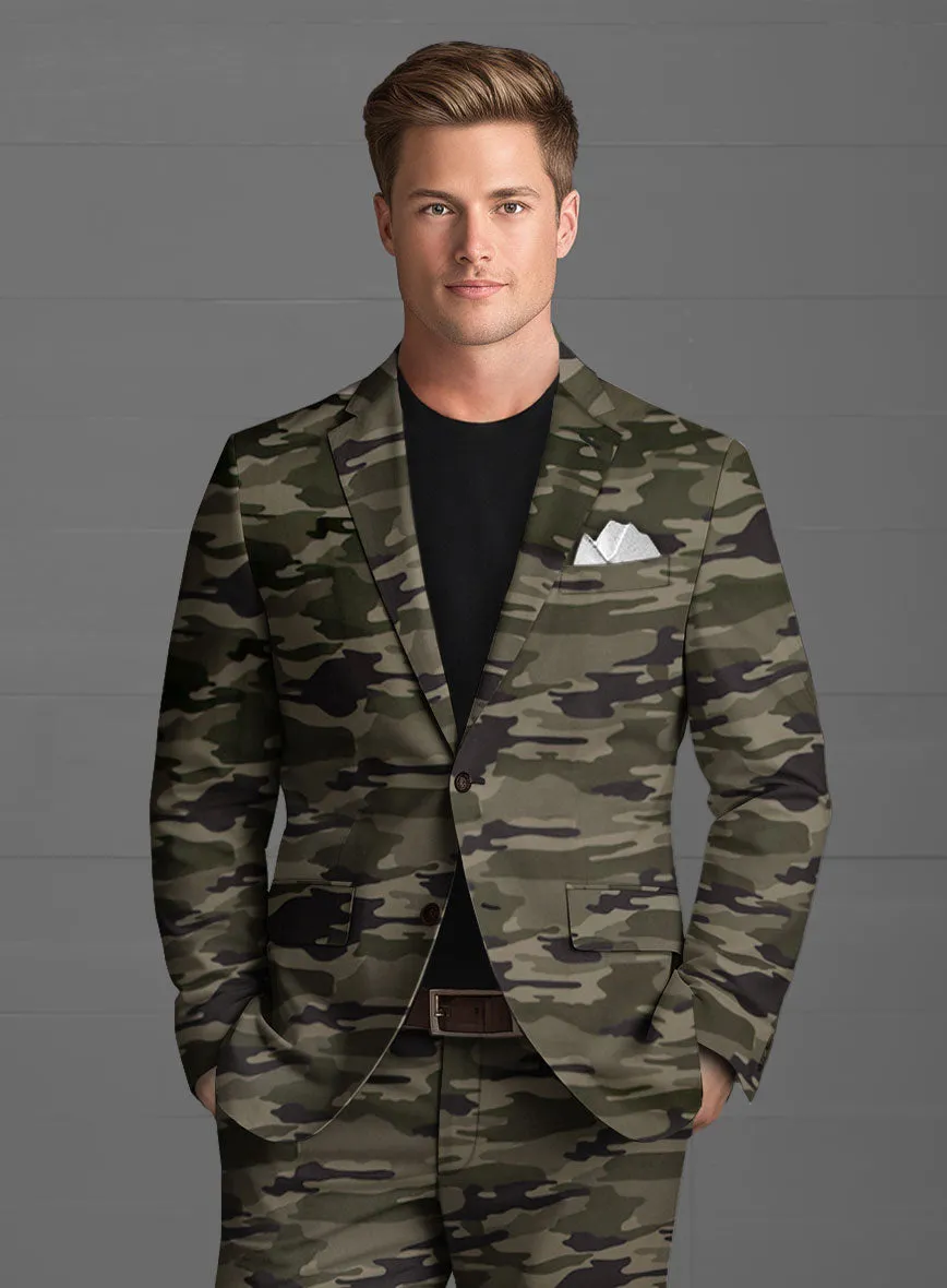 Green Stretch Camo Jacket