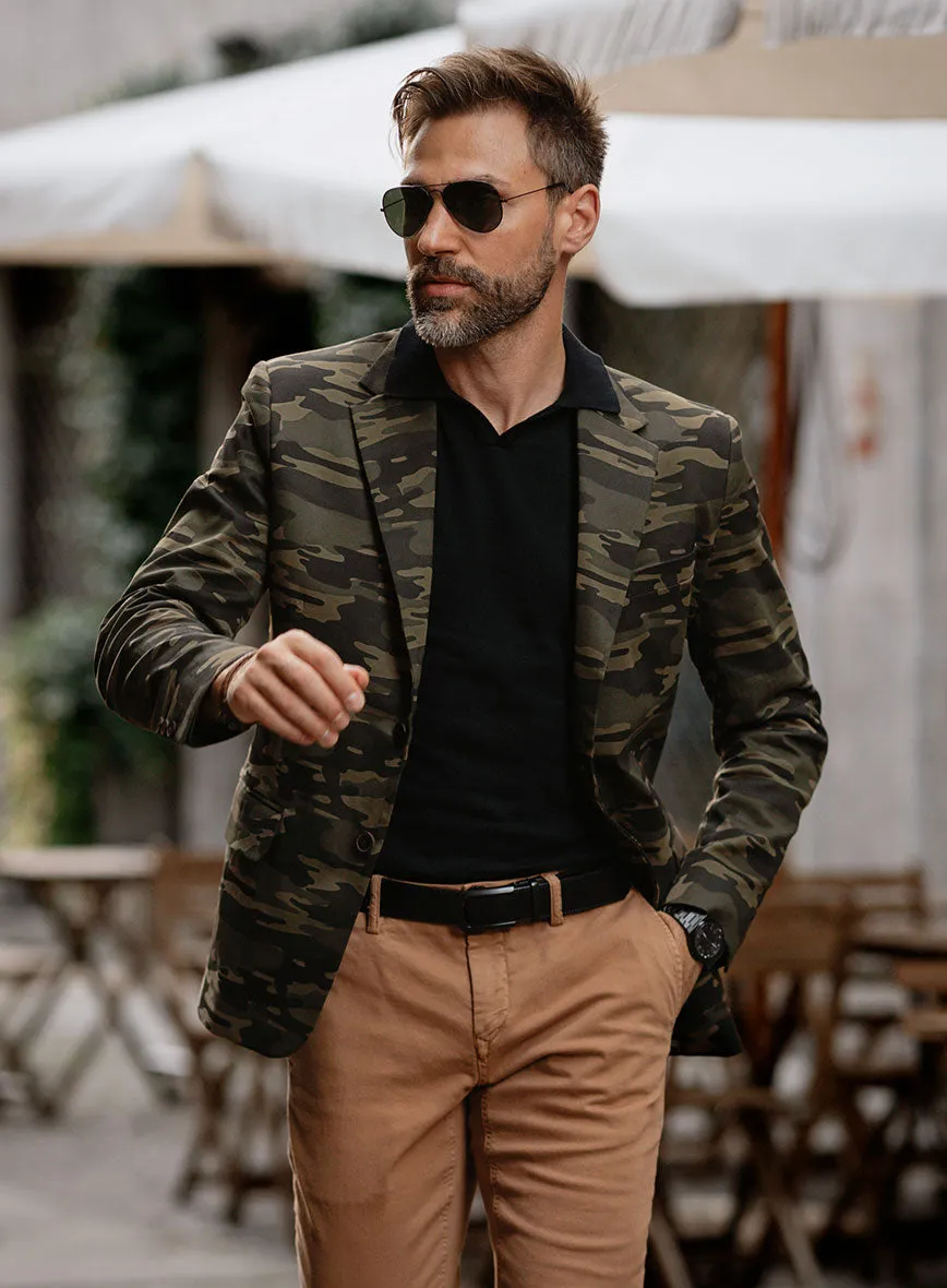 Green Stretch Camo Jacket