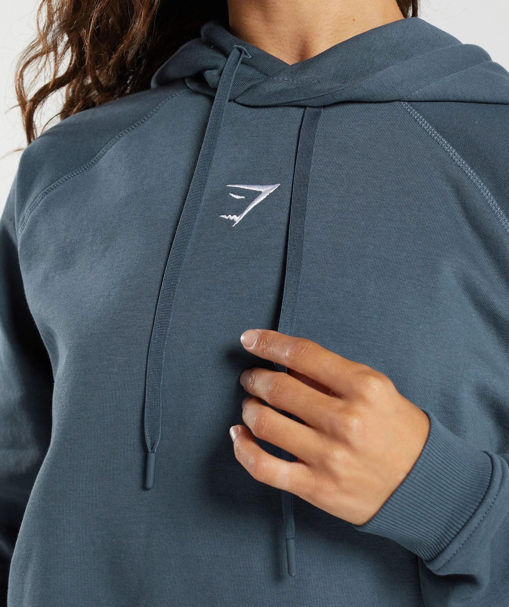 Gymshark Training Oversized Fleece Hoodie - Cargo Blue