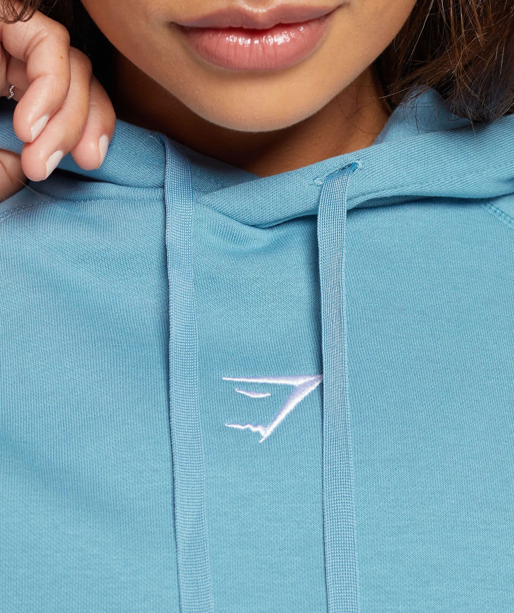 Gymshark Training Oversized Fleece Hoodie - Dusk Blue