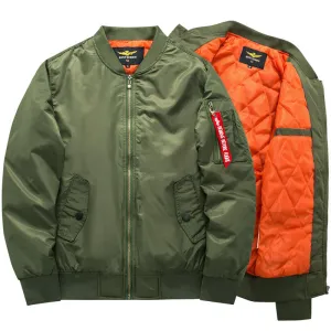 High Quality Thick And Thin Army Green Military Motorcycle Aviator Pilot Air Men Bomber Jacket