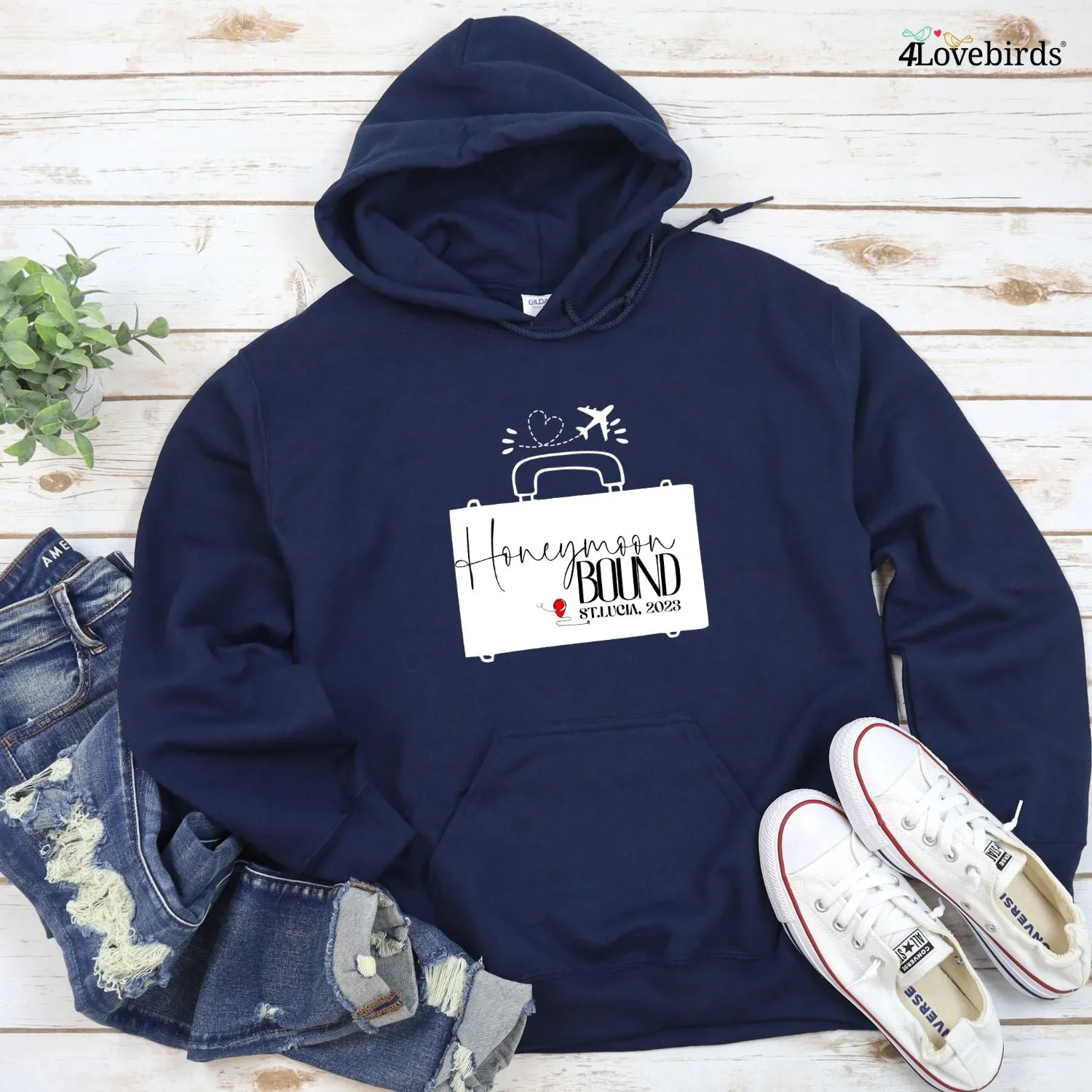 Honeymoon Bound Hoodie, Honeymoon Sweatshirt, Honeymoon Shirts,Engagement Gifts, Honeymoon Gifts, Gift For Honeymoon, New Wedding Gifts