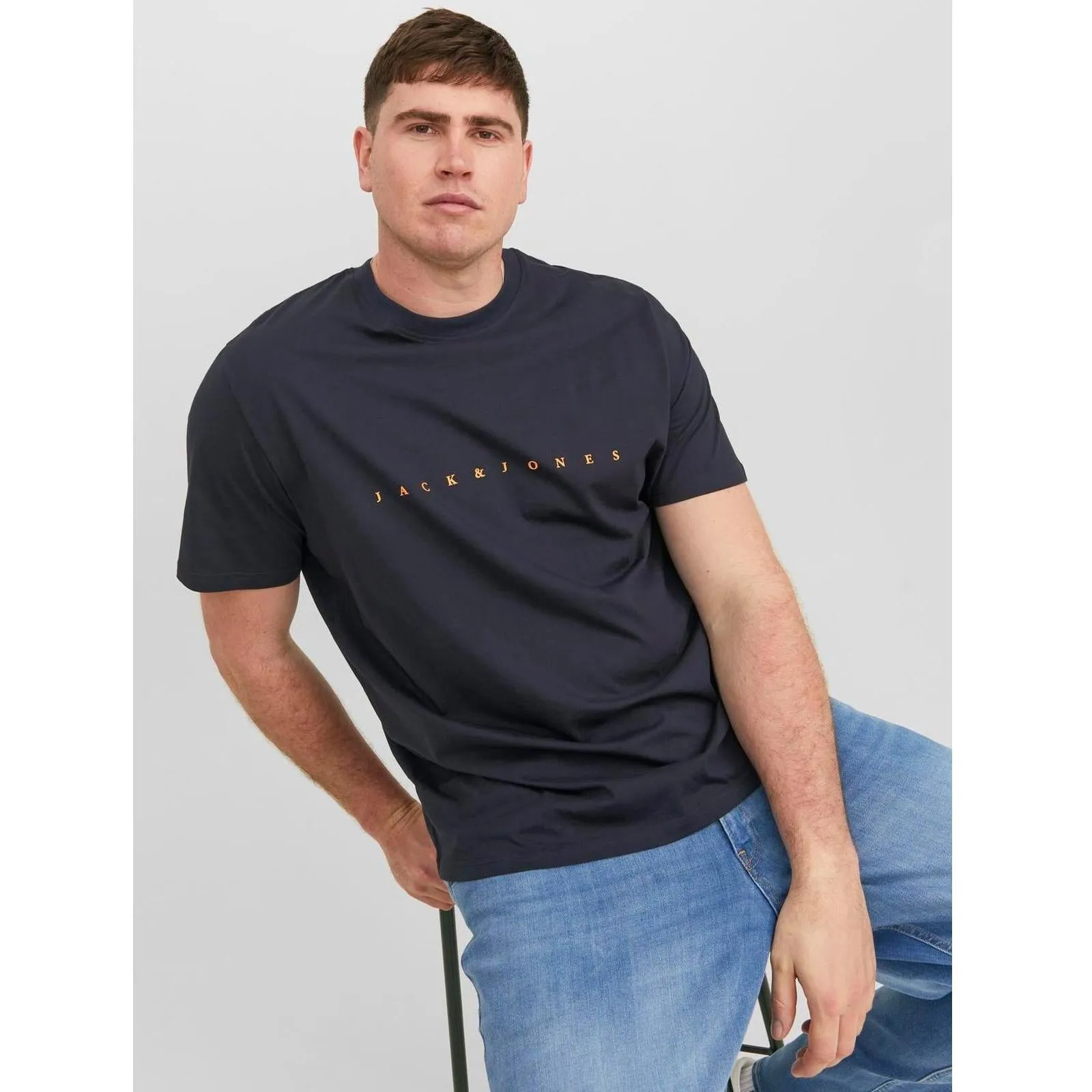 Jack & Jones Mens Star Big & Tall Short Sleeve T-Shirt