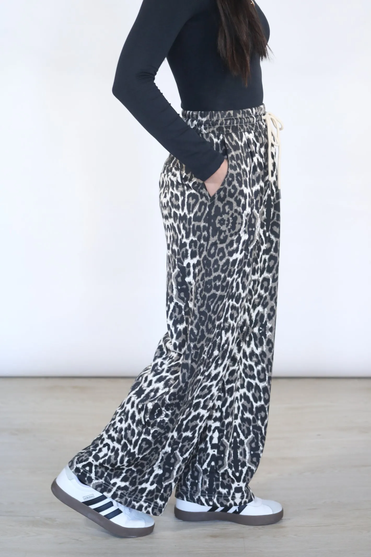 Leader Of The Pack Drawstring Leopard Pants