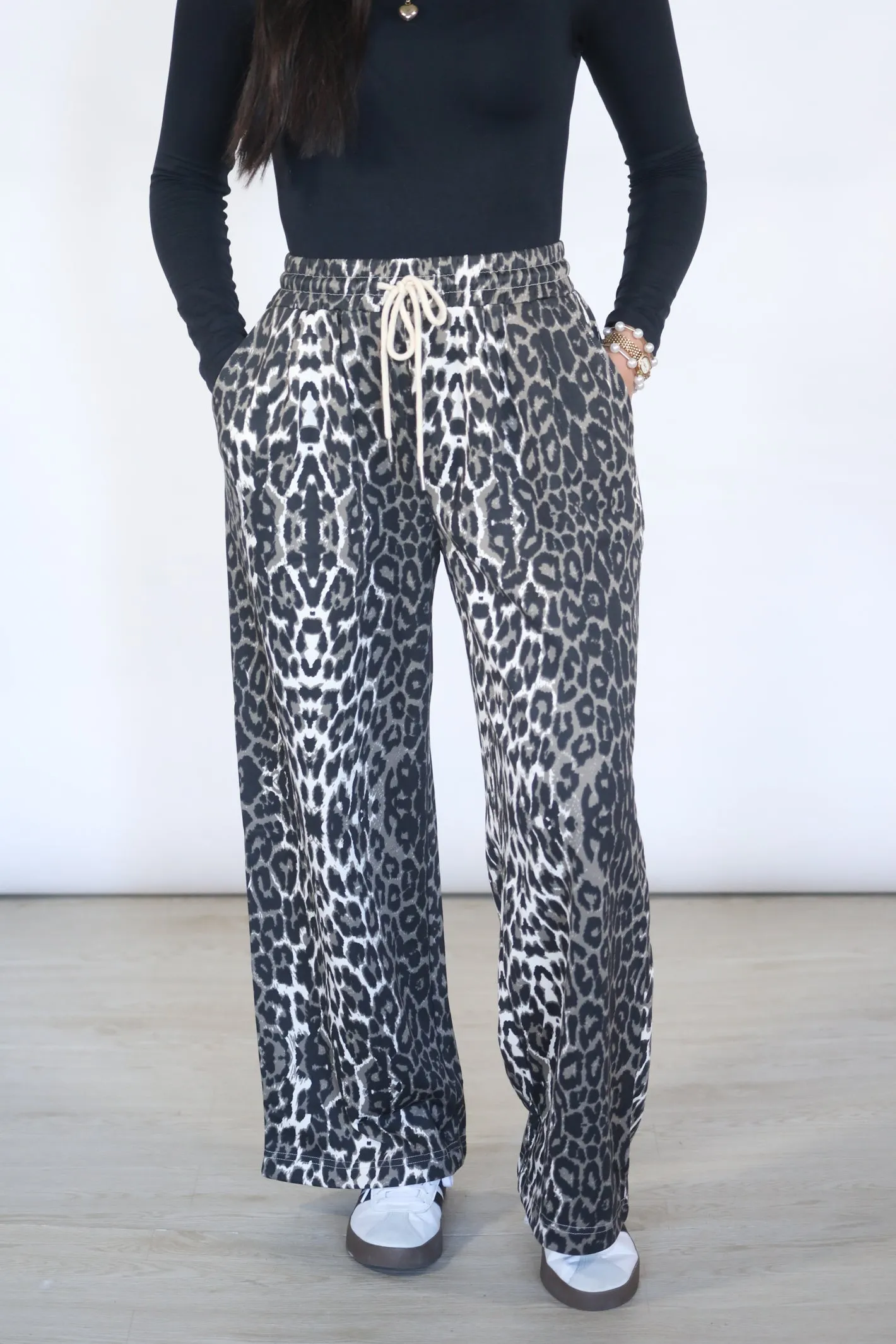 Leader Of The Pack Drawstring Leopard Pants