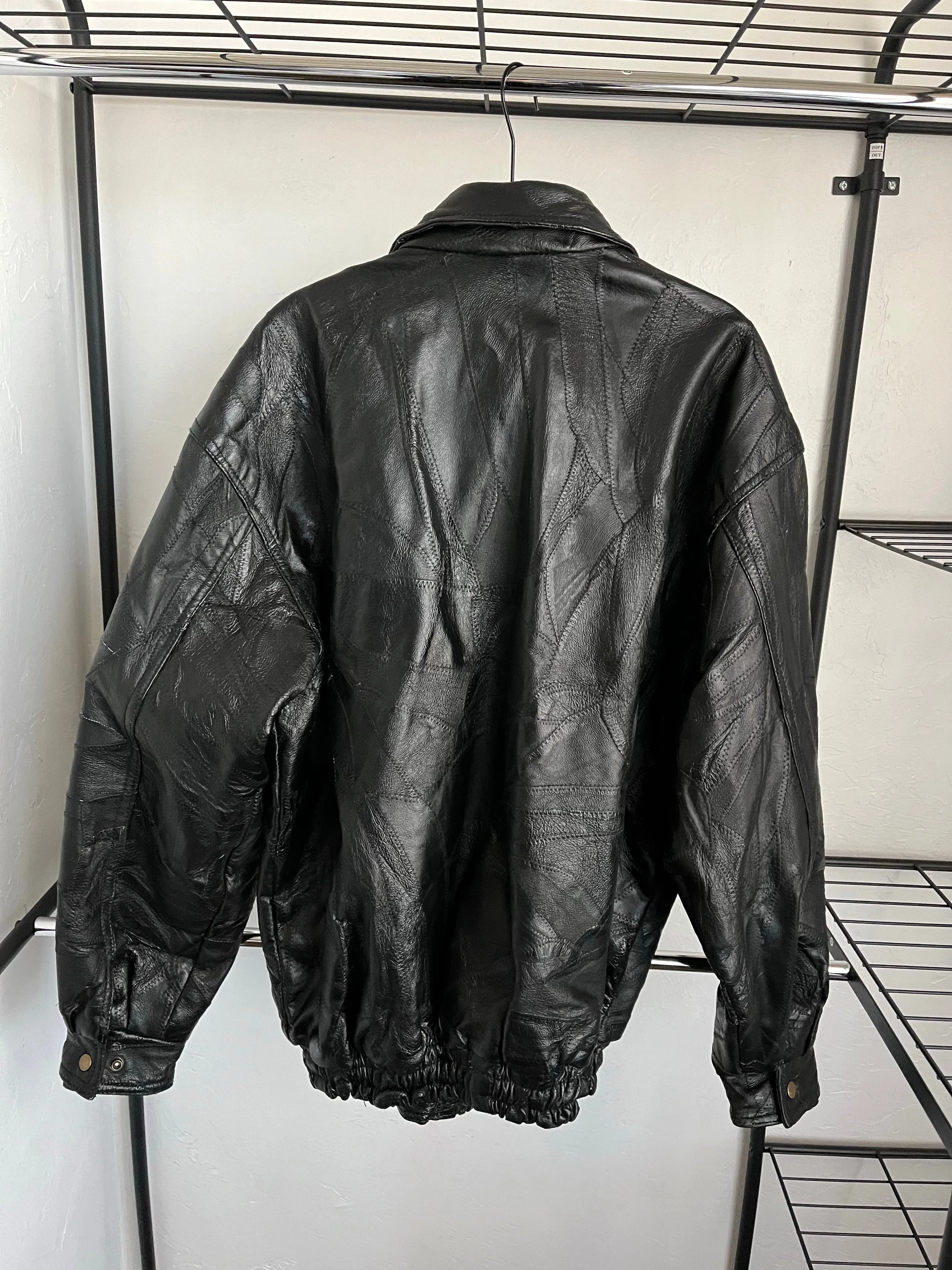 Leather bomber - XL