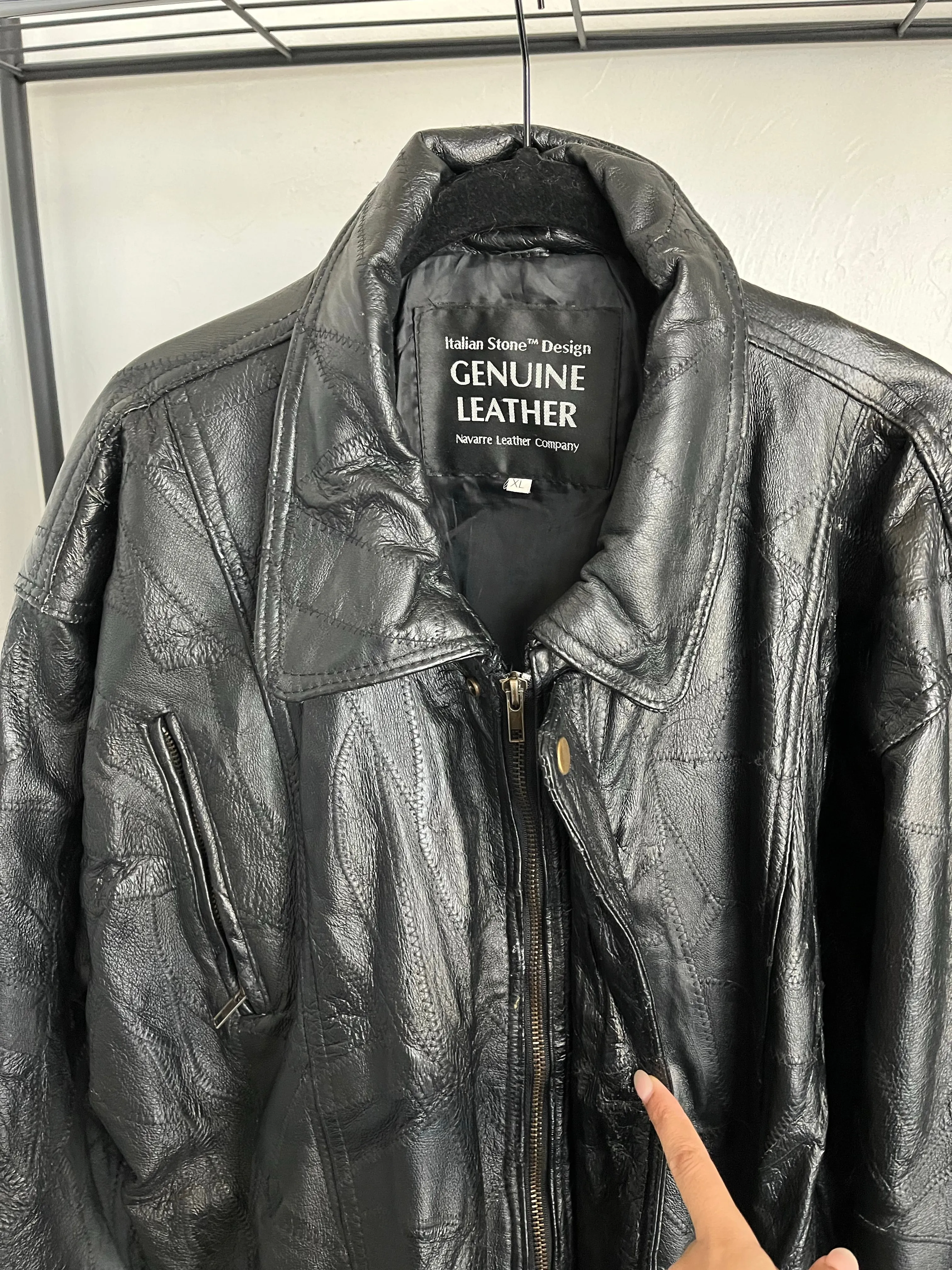 Leather bomber - XL