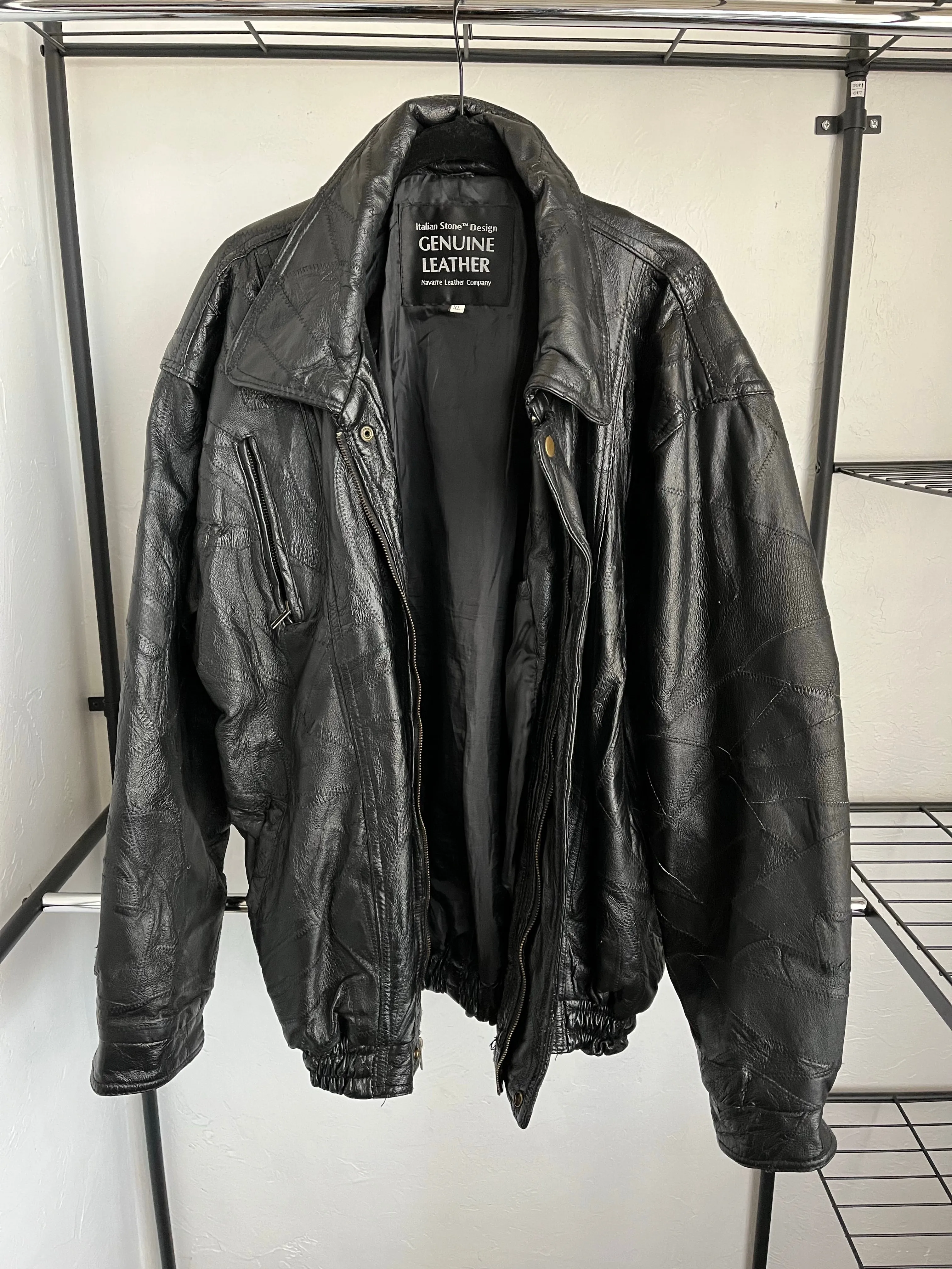 Leather bomber - XL