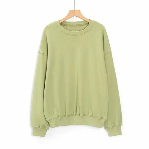 Letter Embroidery Women's Sweatshirt Black Long Sleeve Loose Large