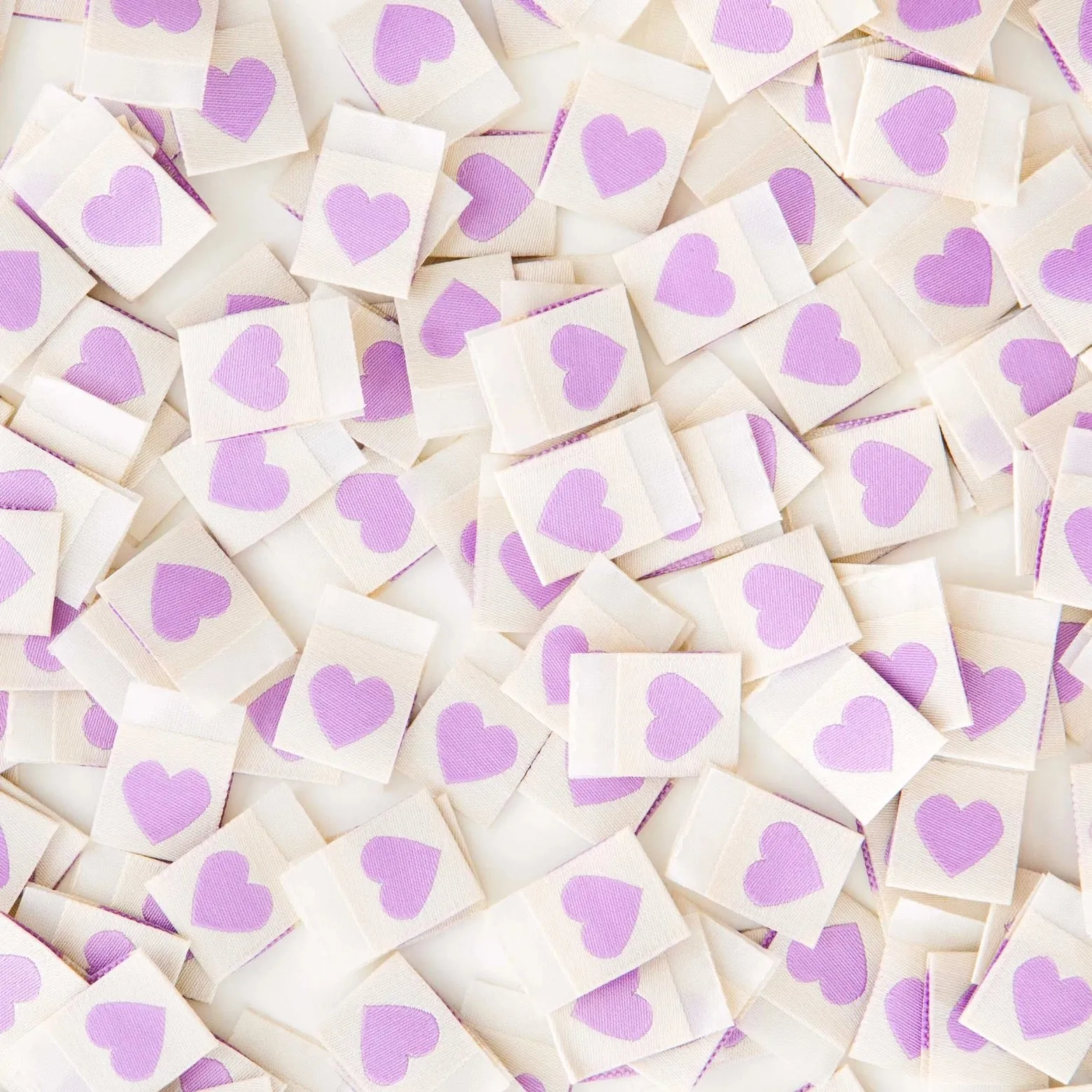 Little Violet Heart Sew in Labels - Sarah Hearts