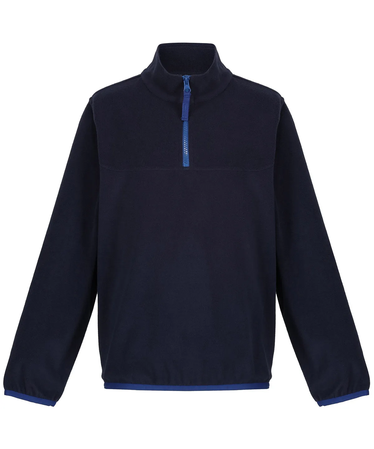 Navy/New Royal - Kids half-zip microfleece
