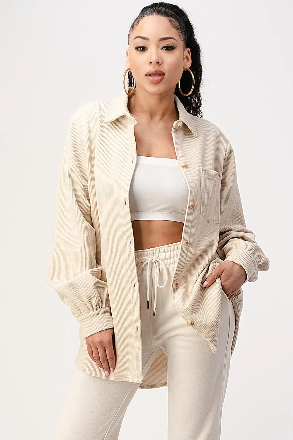 OVERSIZE CORDUROY SHIRT JACKETS