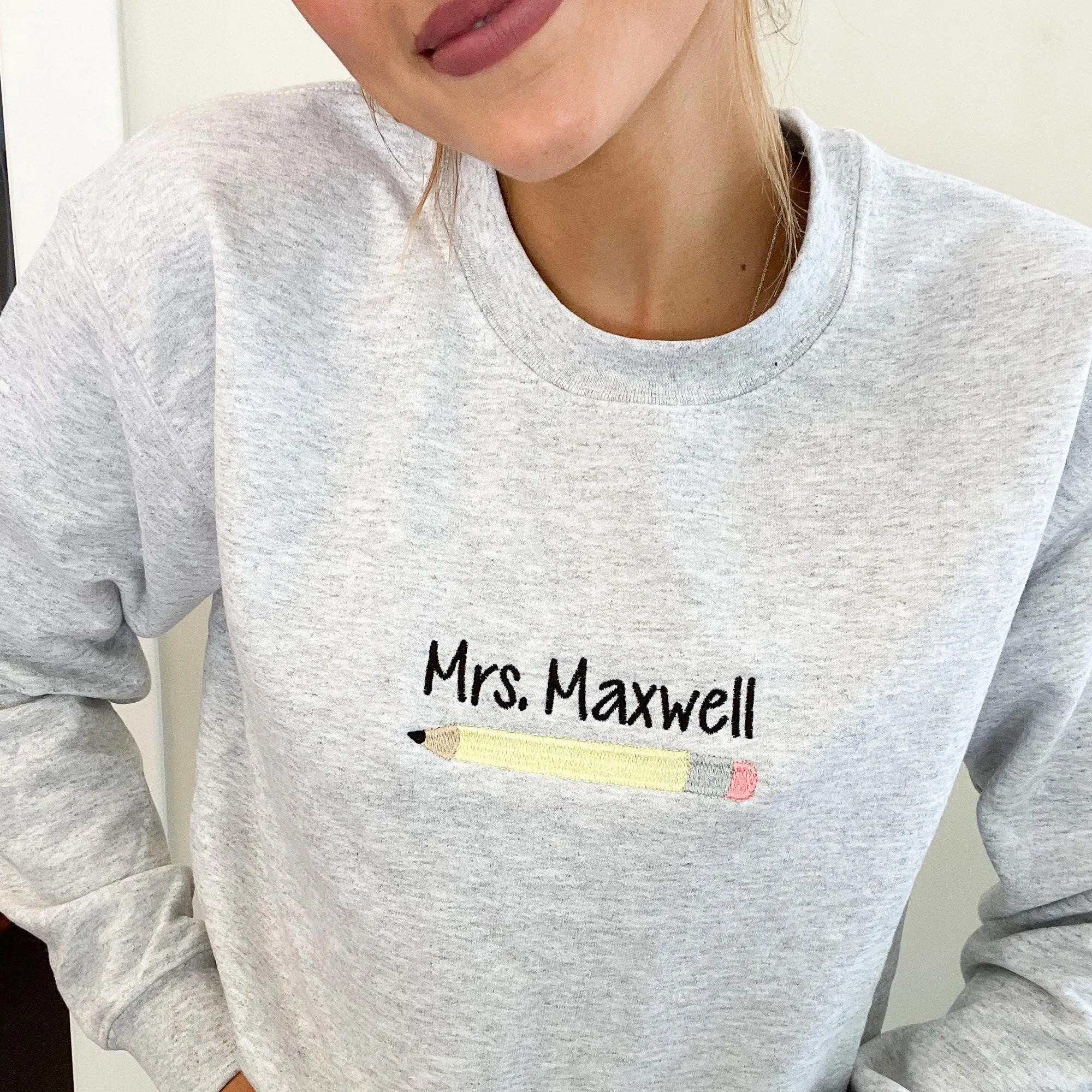 Pencil Centered Crewneck Sweatshirt