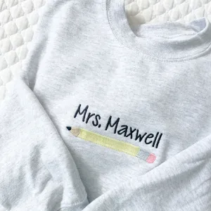 Pencil Centered Crewneck Sweatshirt