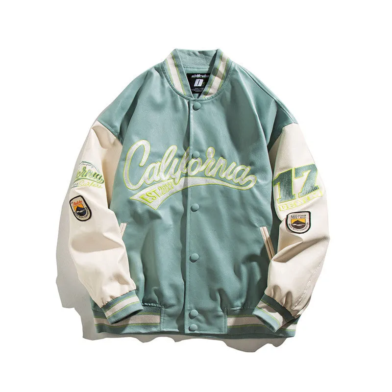 PU Leather baseball Jackets
