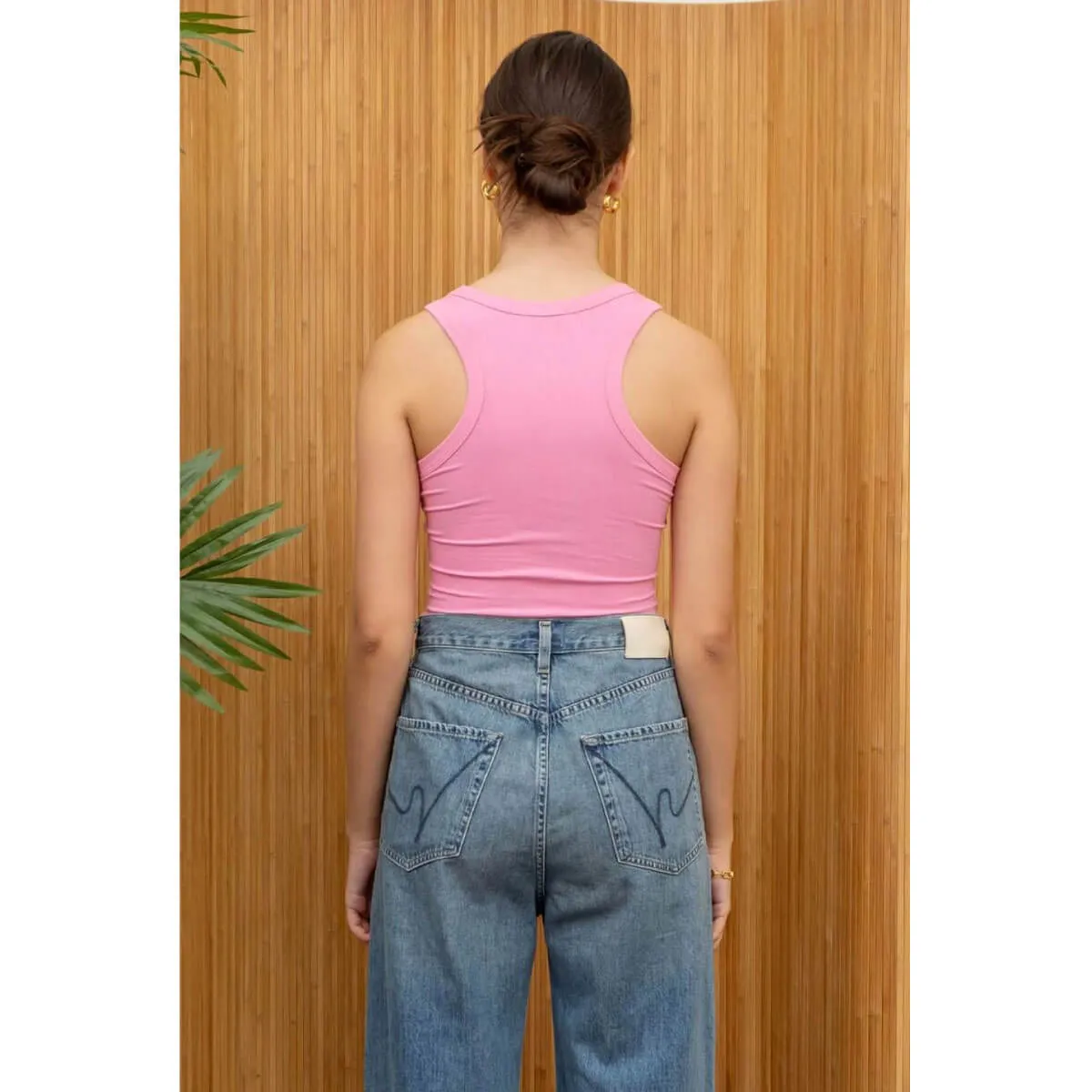 Ribbed Seamless Cropped Tank Top