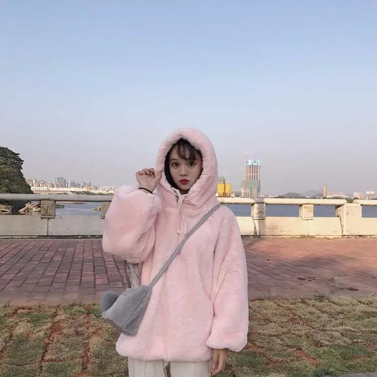 Sherpa Sweater With Hood