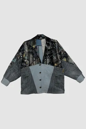 Stardust Unisex Patchwork Denim Jacket in Size 2