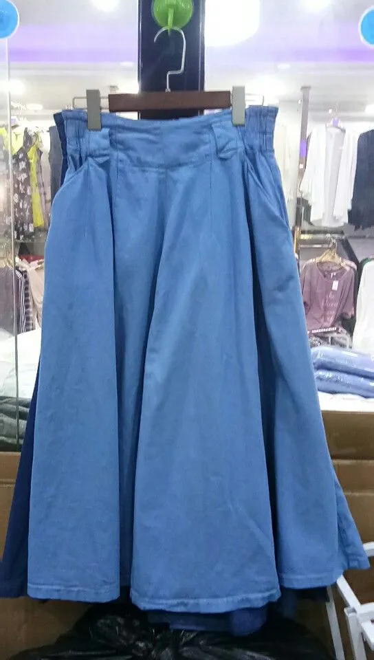Summer Korean Trendy Casual Flare Plus Size Women Skirt