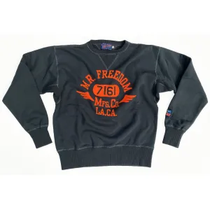The Medalist Sweatshirt - Black "MfgCo." Flock Print