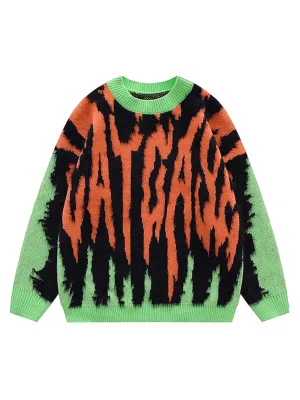 Thesupermade Contrast Color Couple Knitted Sweater - 1907