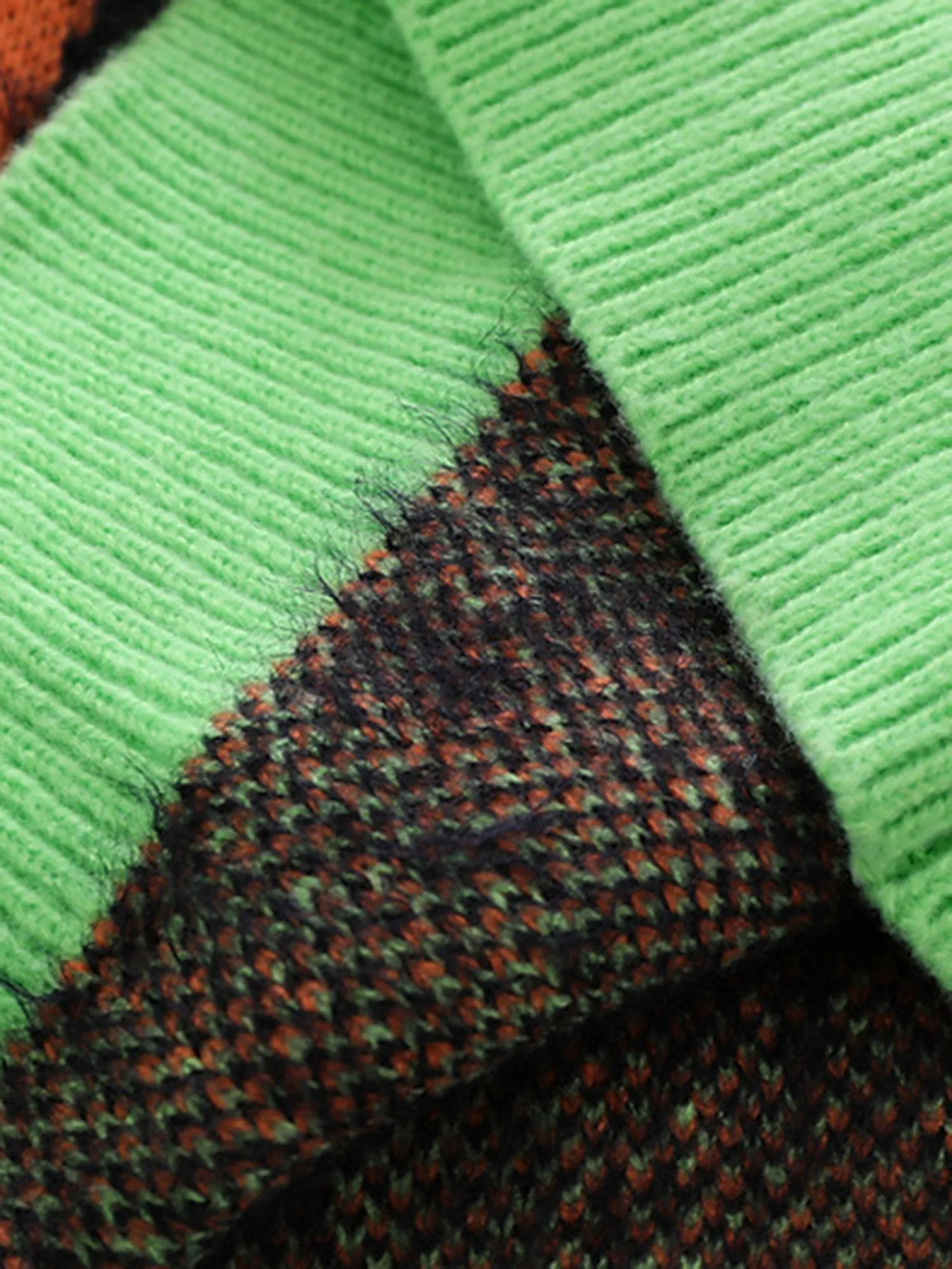 Thesupermade Contrast Color Couple Knitted Sweater - 1907