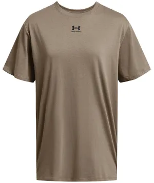 Under Armour Womens Campus Oversize T Shirt Taupe Dusk Black