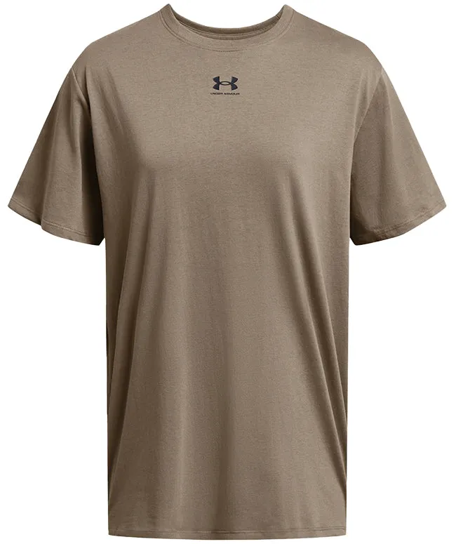 Under Armour Womens Campus Oversize T Shirt Taupe Dusk Black