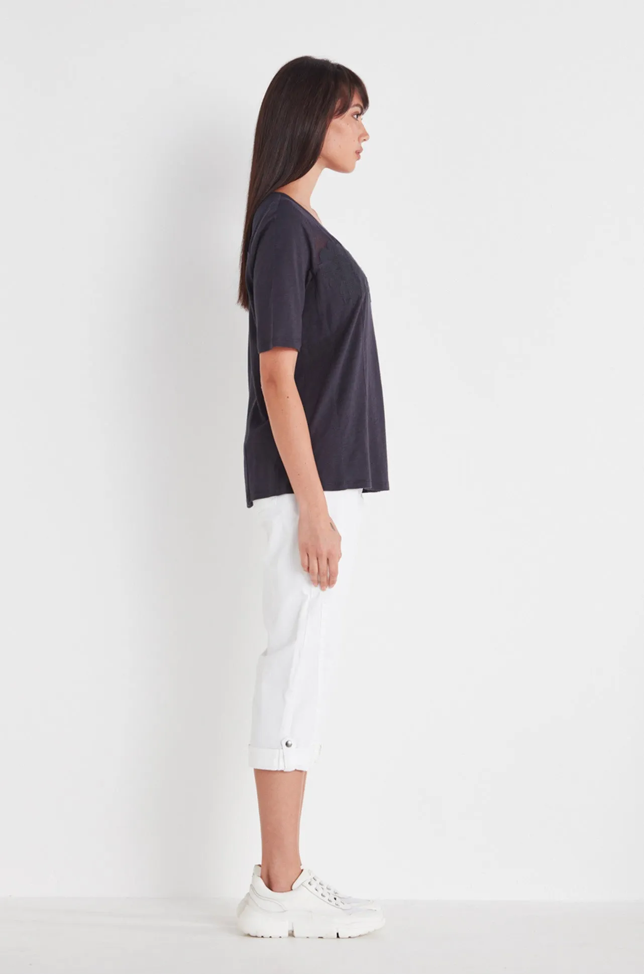Verge - Reserve Capri Pant in White