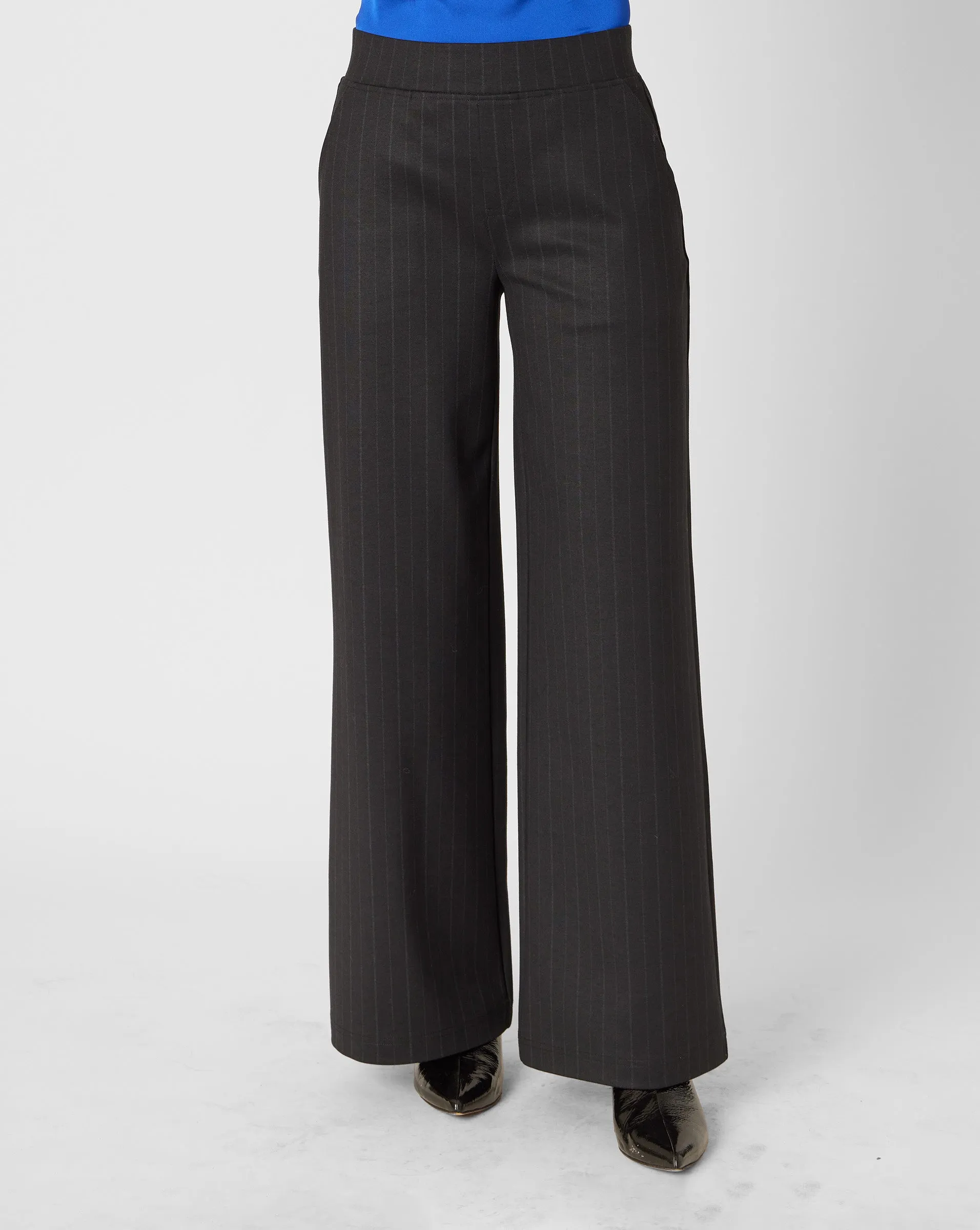 Wide Leg Pinstripe Pant