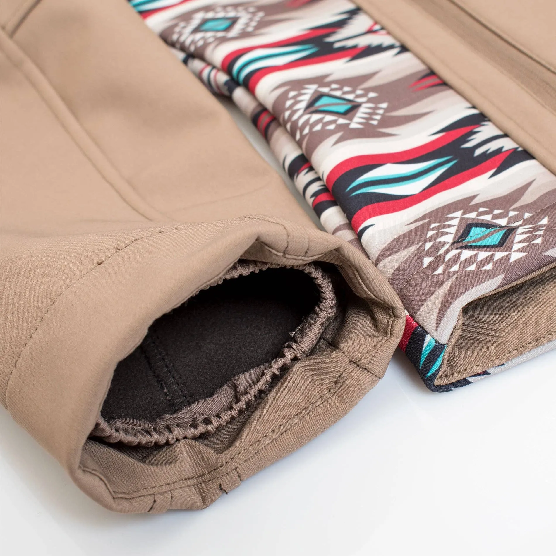 Women's Softshell Aztec Print Fleece-Lined Jackets