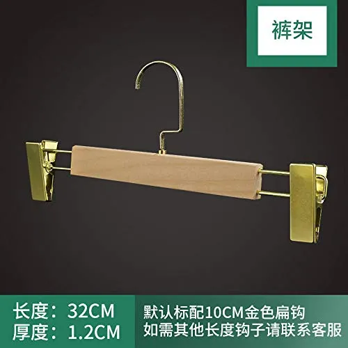 Xyijia Hanger (10Pcs/ Lot Wood Hanger No Paint Wood Clothing Store Hanger Wood Color Women's Anti-Skid Clothes Hanging Green Household Wooden Clothes Support
