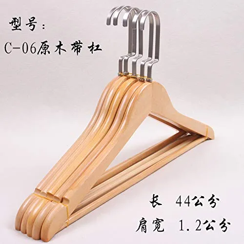 Xyijia Hanger (10Pcs/ Lot Wooden Hanger High-End Retro Wooden Drying Rack Clothing Store Hotel Special Adult Hanger